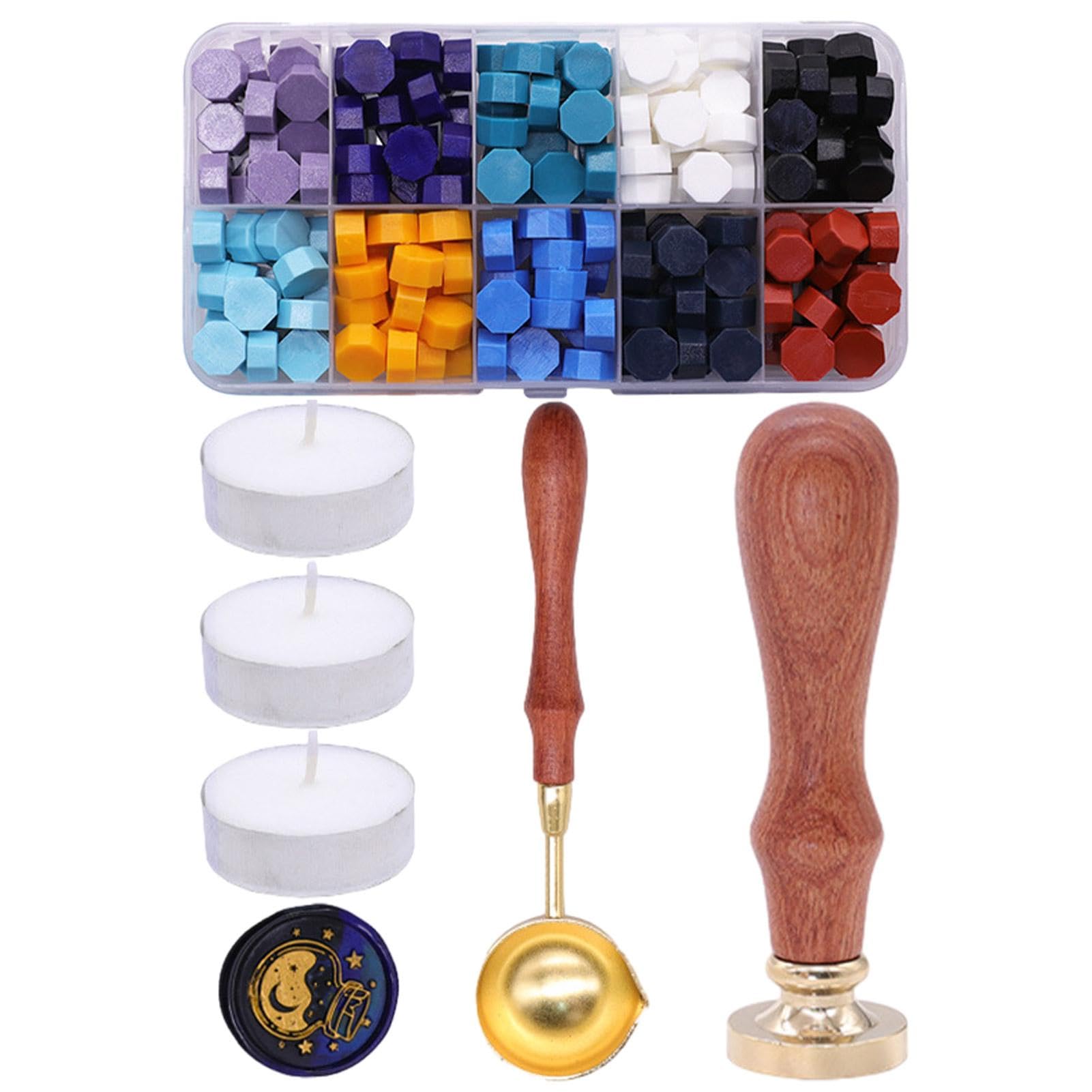 Andotopee Kit per sigilli di ceralacca con lettera dell'alfabeto D, 2