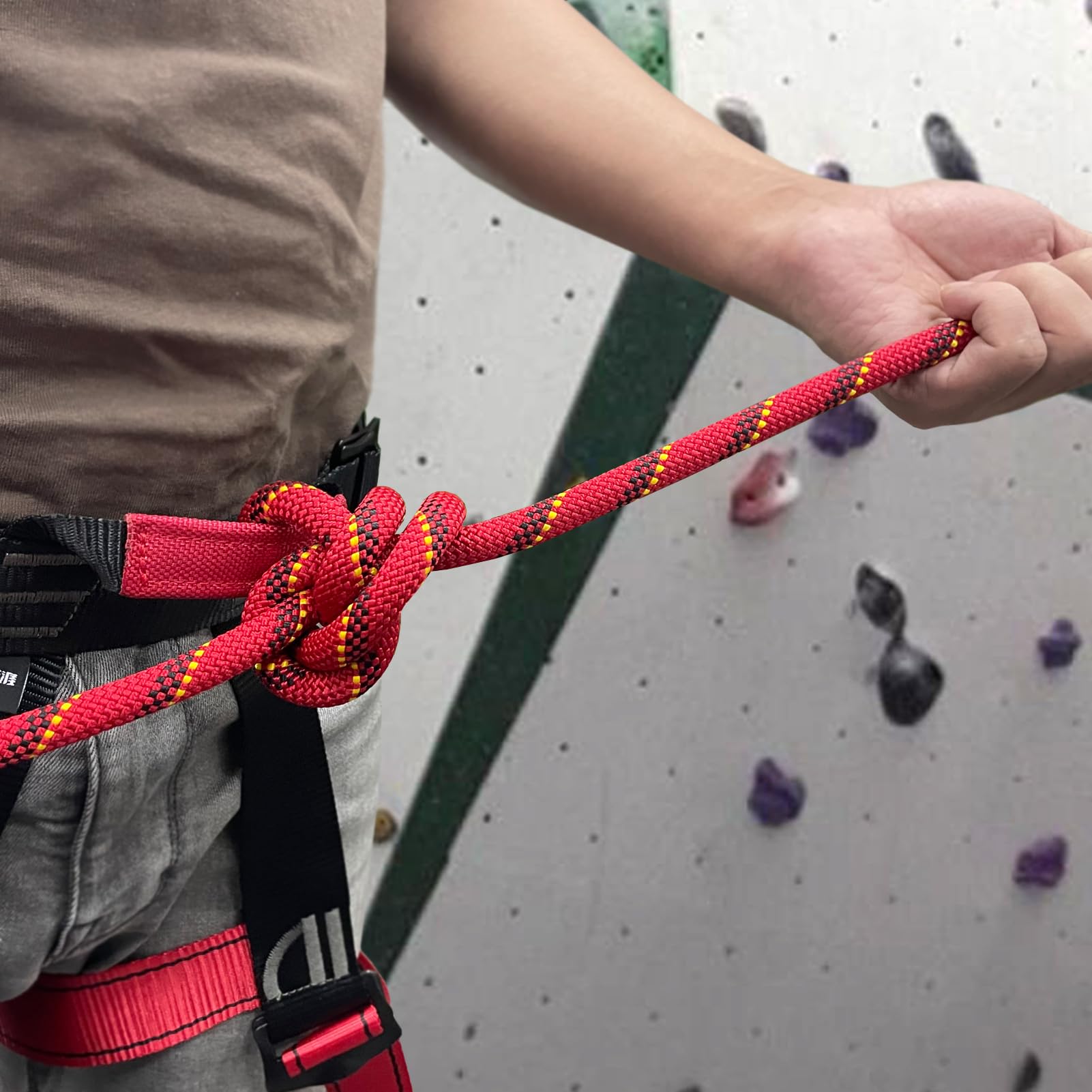 Statisches Kletterseil, 10,5 mm, UIAA Statische Schnur, Abseilseil, 30 m, Nylon-Kern, Mantelseil für Fluchtseil, Klettern, Bergsteigen, Schleppen, Rettung