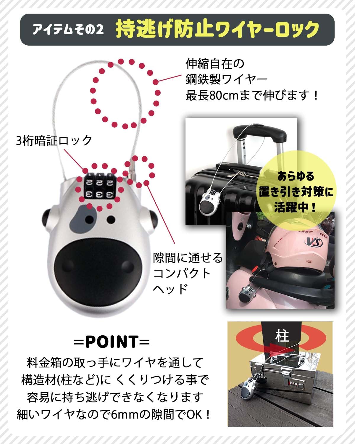 Amazon.co.jp: 無人販売防犯セット、ステンレス製ロック料金箱