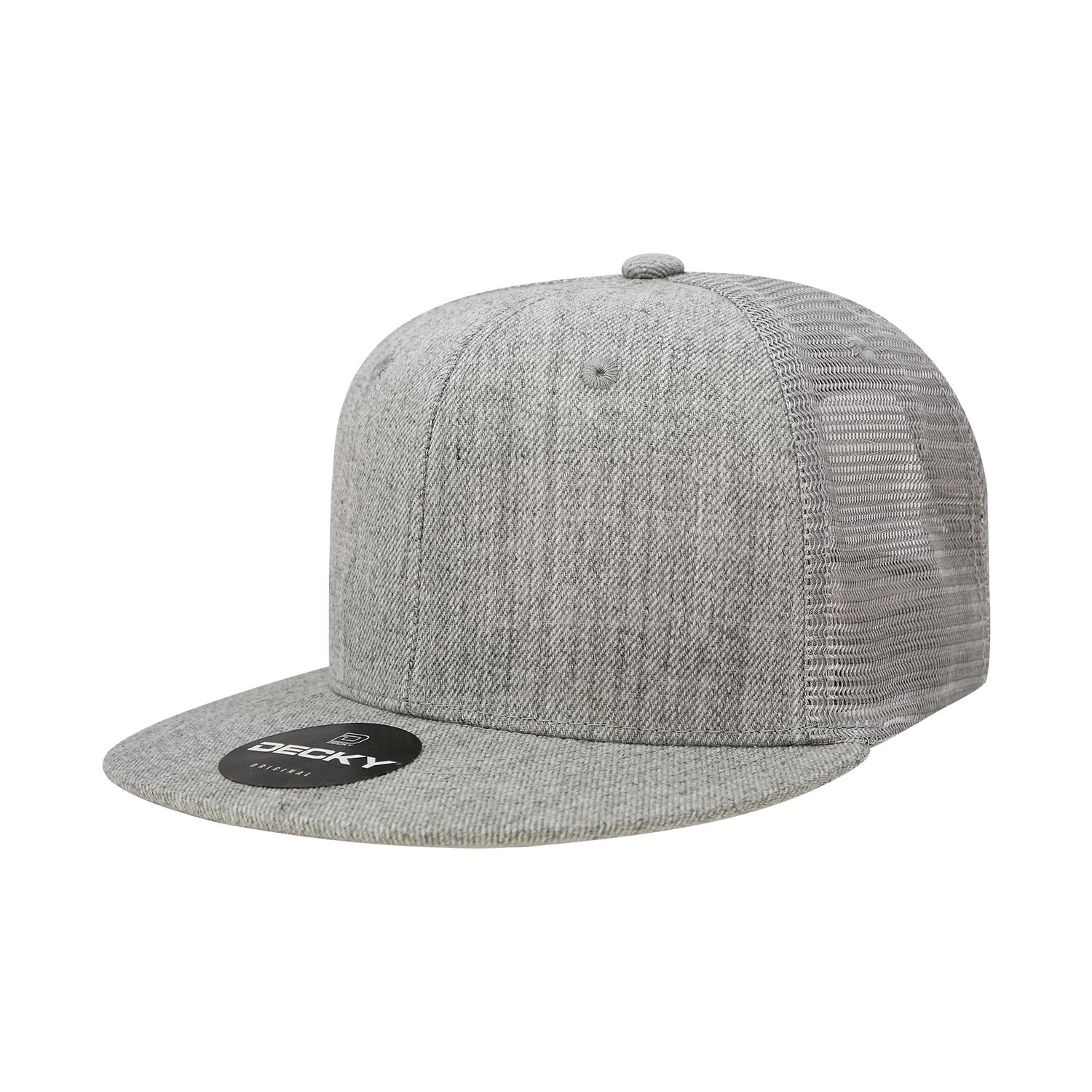 DECKY 6 Panel High Profile Structured Cotton Blend Trucker Hat
