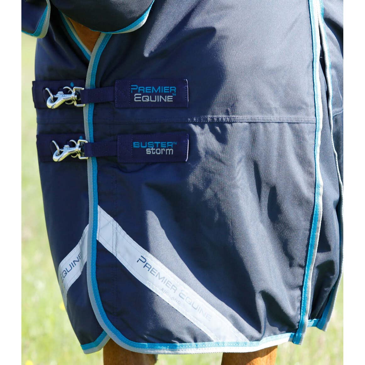 Coperta impermeabile per cavalli con copricollo Premier Equine Buster Storm 100 g