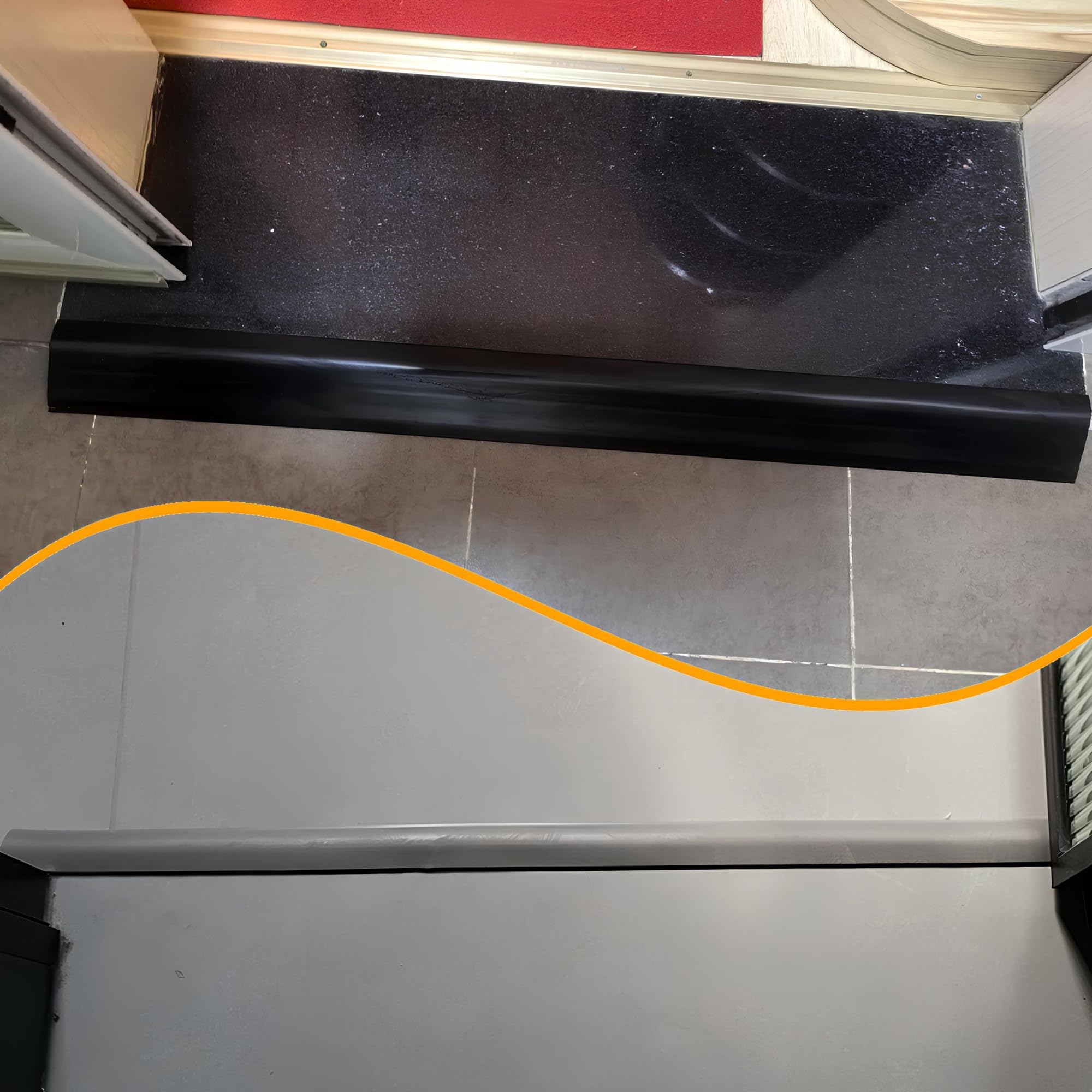 Perfil De Transición De 100/200cm, Ancho: 3/3.5/5/7/7.2cm, Tira De Umbral De Autoadhesivo Perfil De Transición De Rampa, Perfil De Compensación De Altura Reductores De Umbral(Gray,7.2*100cm/2.83*39.4i