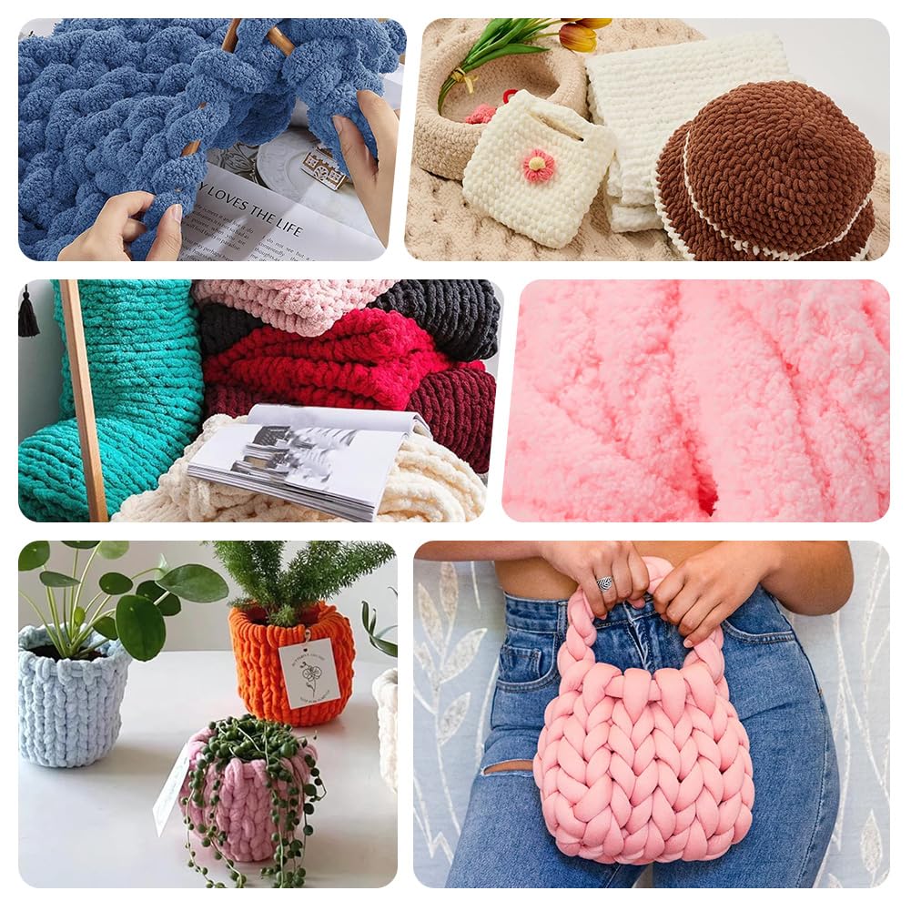 Manta De Lana Para Tejer Con Brazos Súper Voluminosos, Hilo De Lana 