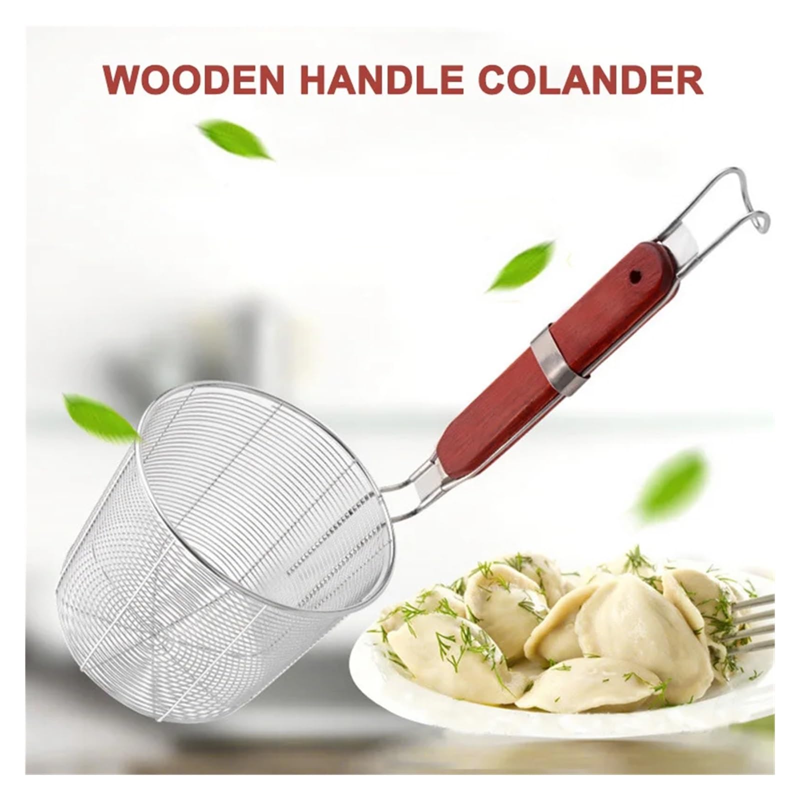 Colador Colador de acero inoxidable for fideos, cesta de malla, freidora, secadora, fregadero, colador for cocina(14cm)