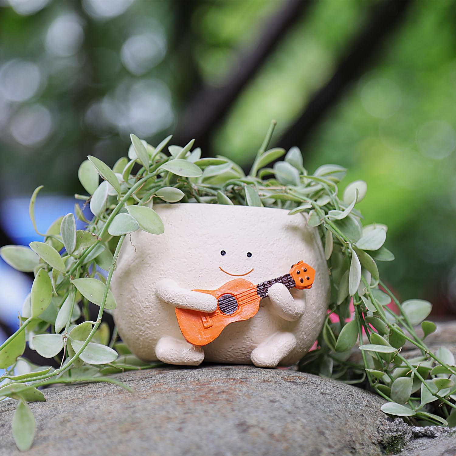 Amazon.com : Camotank Face Planter Pots for Indoor Plants Cute Guitar Plant  Pot, Smiley Face Flower Pots Succulents Planter Gift Ideal for Mother and  Christmas (S) : Patio, Lawn & Garden