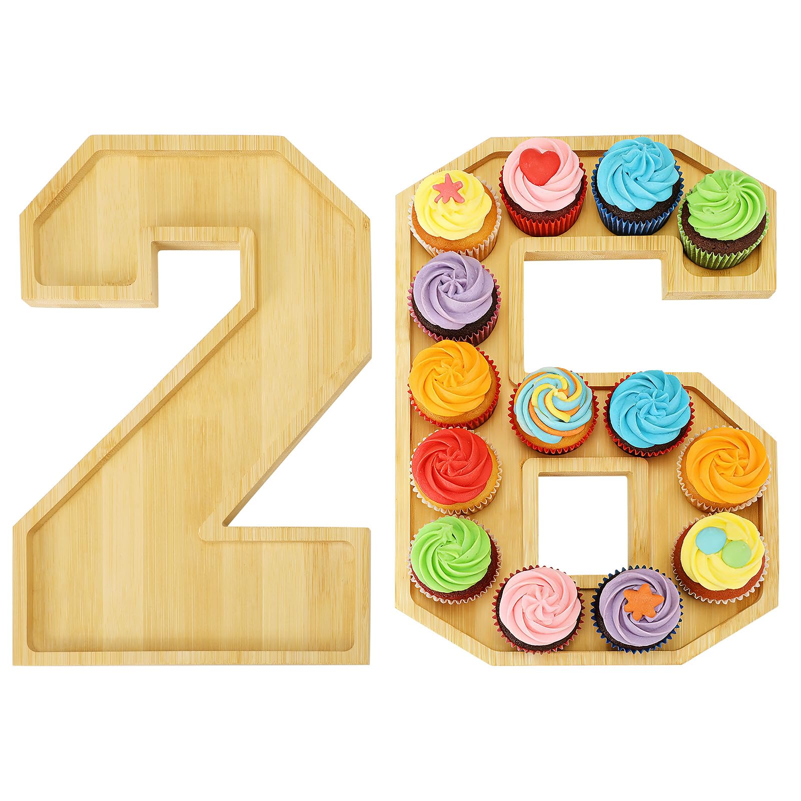 Photo 1 of ***6 ONLY*** MADHOLLY Bamboo 2026 Graduation Numbers Charcuterie Fillable Board - 12"x8" Each Reusable Food Serving Trays, Grad Party Table Decor Platters for Cupcakes, Snacks, Cookies, Fruits, Set of 2