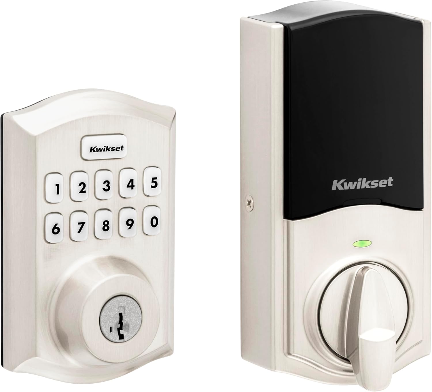 Kwikset HomeConnect 620 Z-Wave Long Range Enabled Keypad Smart Lock with Convenient Keyless Entry, Customizable User Codes, S2 Security and SmartStart Provisioning Satin Nickel Traditional Kwikset HomeConnect 620 Z-Wave Long Range Enabled Keypad Smart Lock with Convenient Keyless Entry, Customizable User Codes, S2 Security and SmartStart Provisioning Satin Nickel Traditional