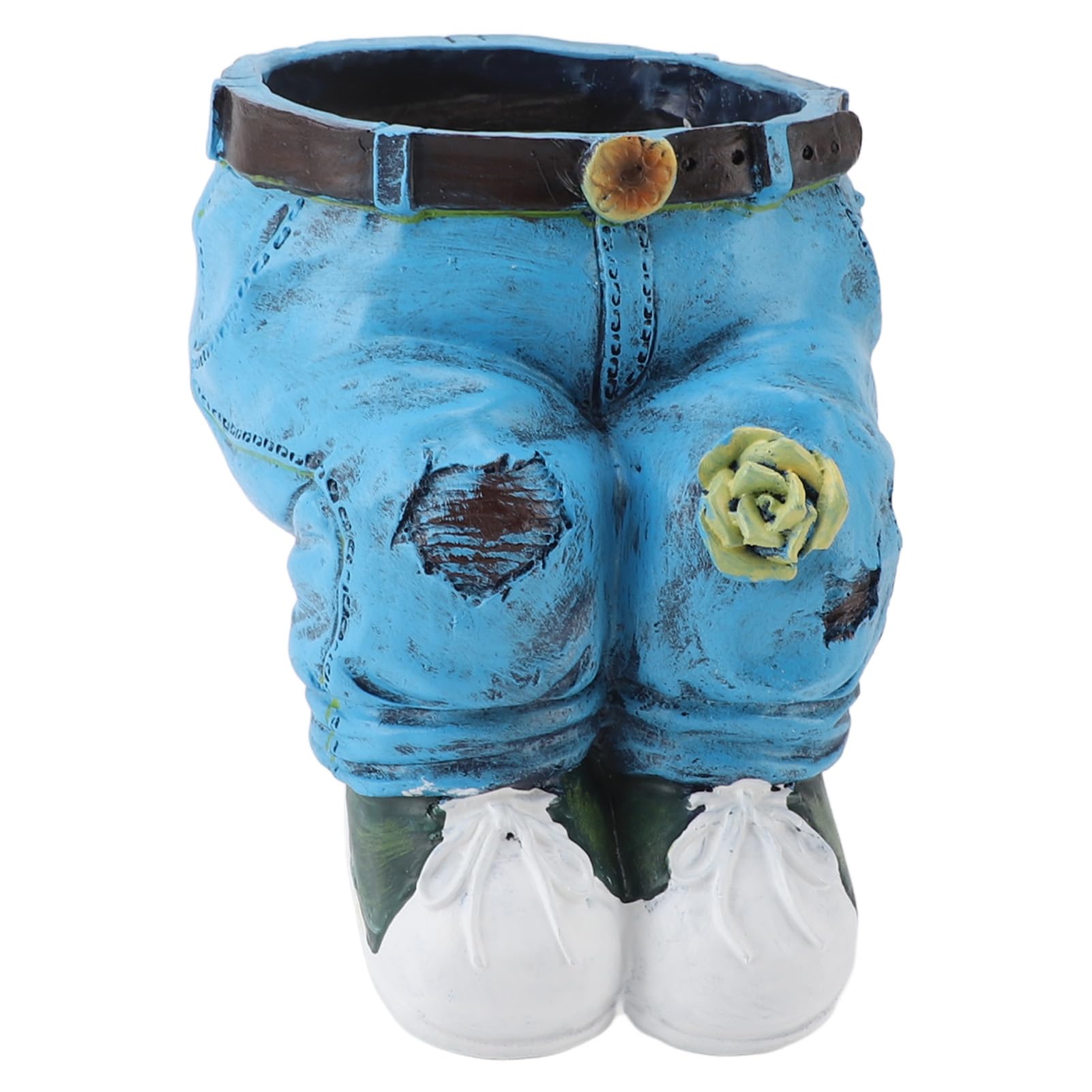 Netter Harz Pflanzer Denimhose - Lustiger Blumentopf In Jeans-Form