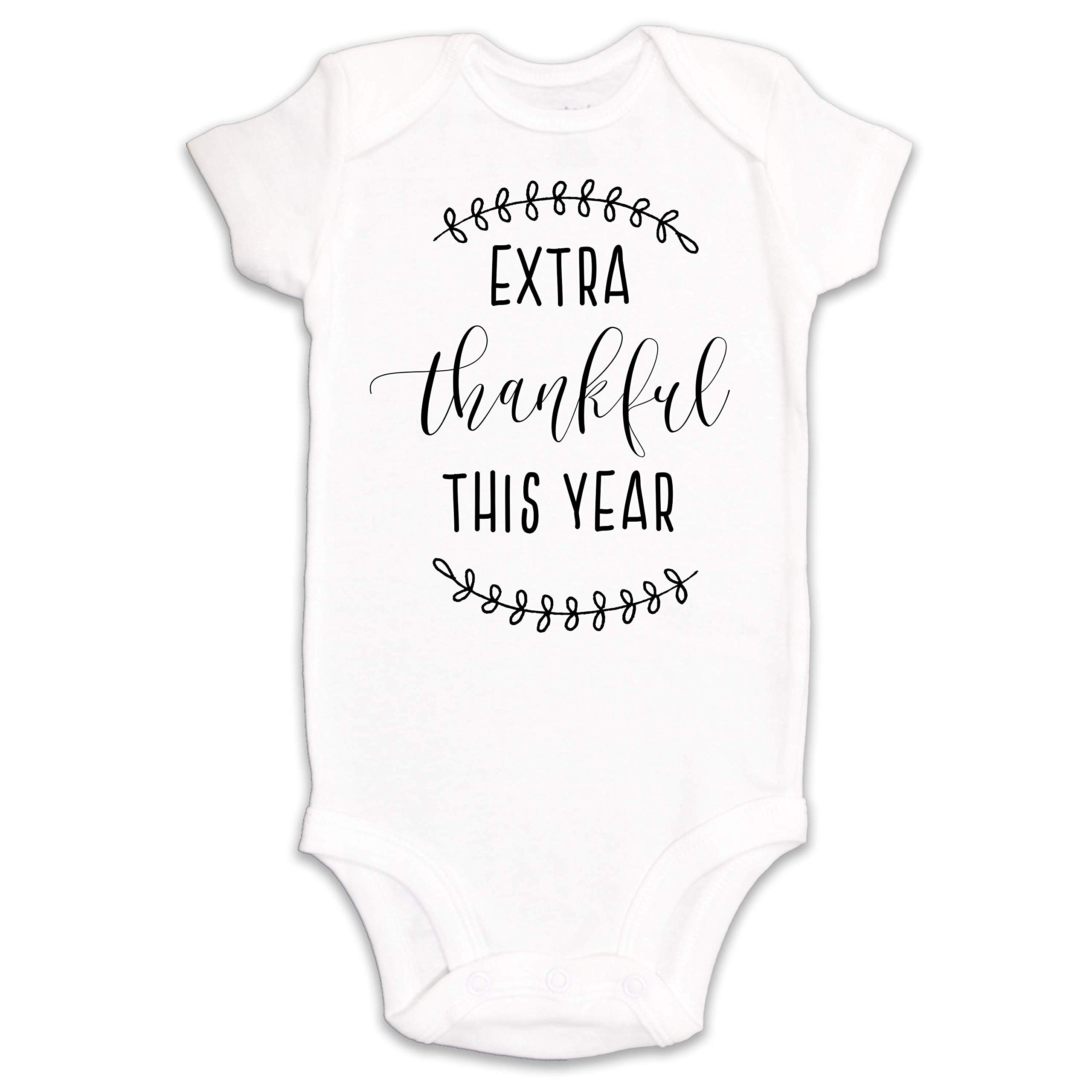 Kate & Meri Extra Thankful This Year Onesie/Bodysuit Baby Romper (0-3M)