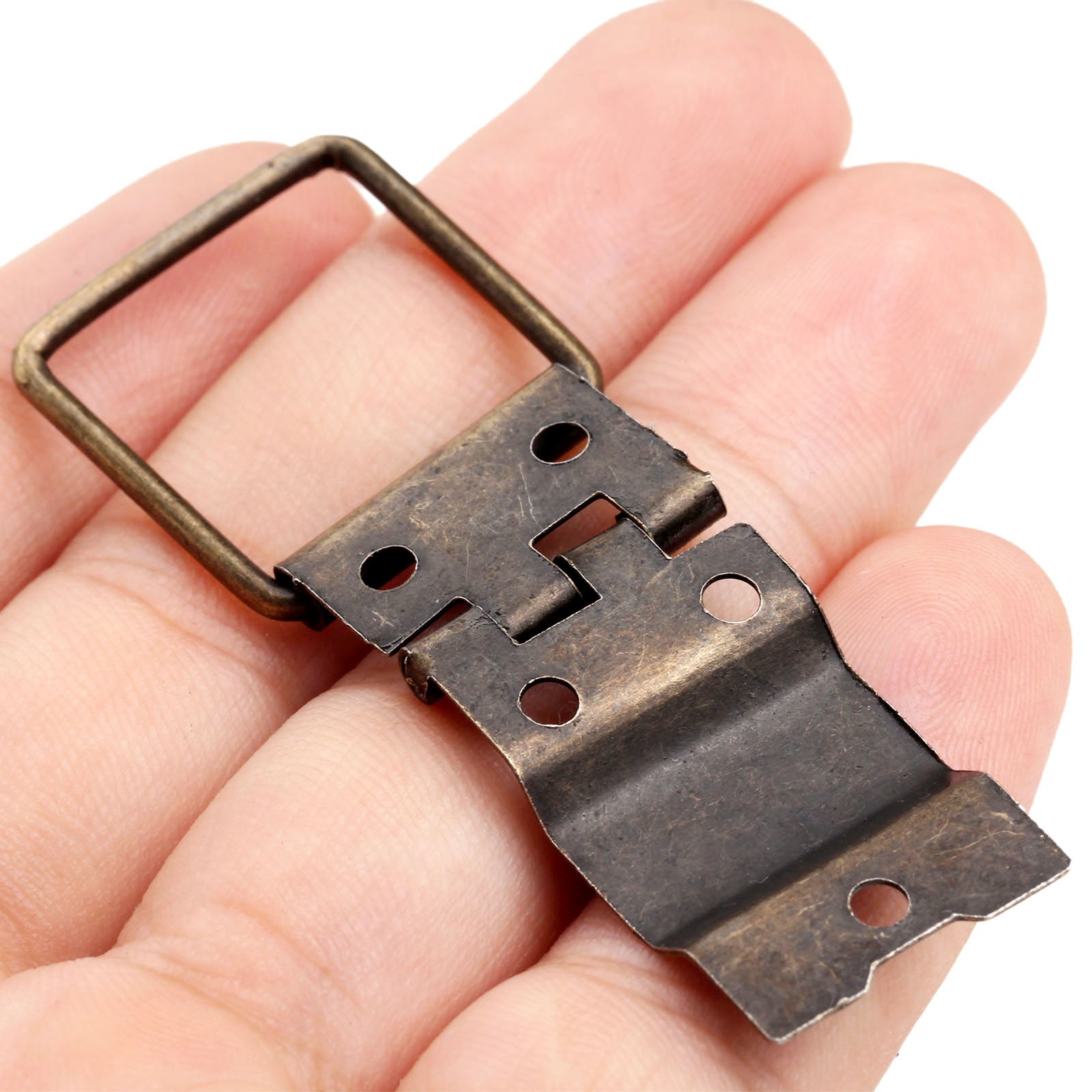 Dophee 4Pcs 38x21mm Antique Jewelry Box Door Spring Hinges Gift Wood Chest Hardware Hinge 3