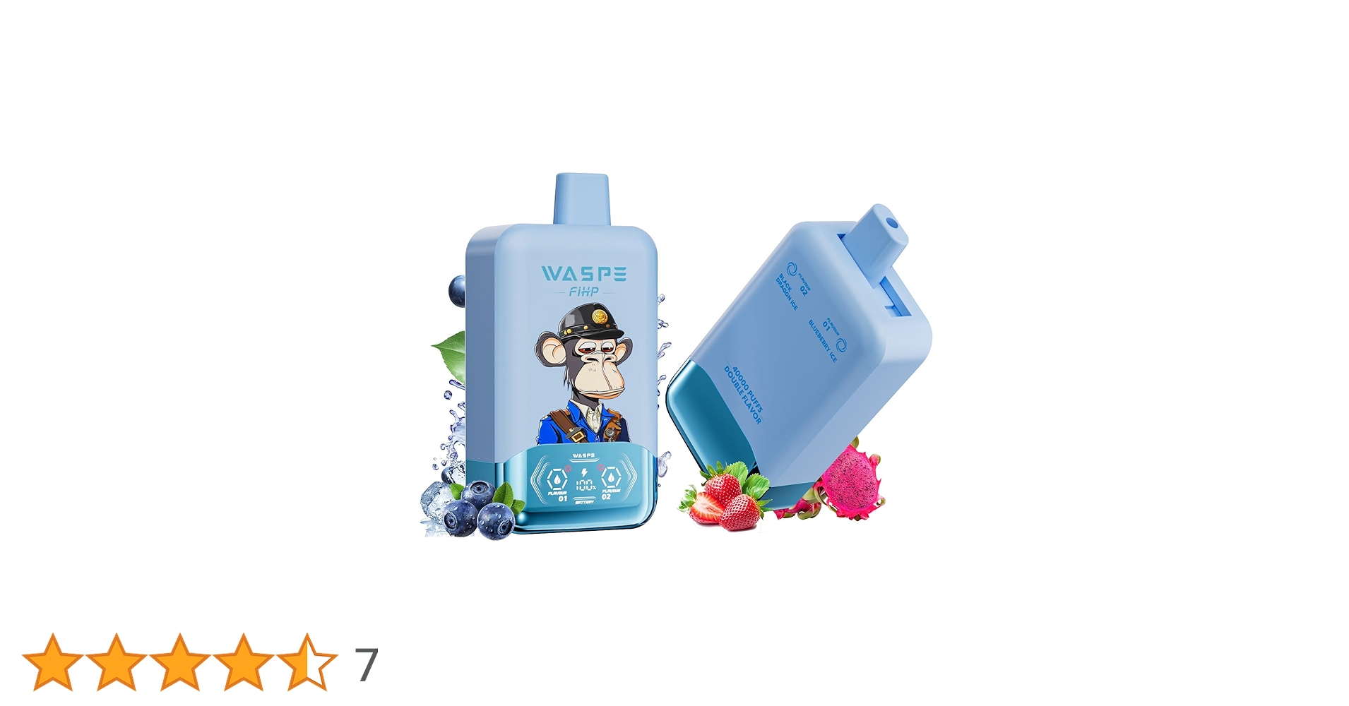２つ　WASPE ブルーベリー フレーバー デバイス　ノーニコチン 2つ WASPE ブルーベリー フレーバー デバイス ノーニコチン