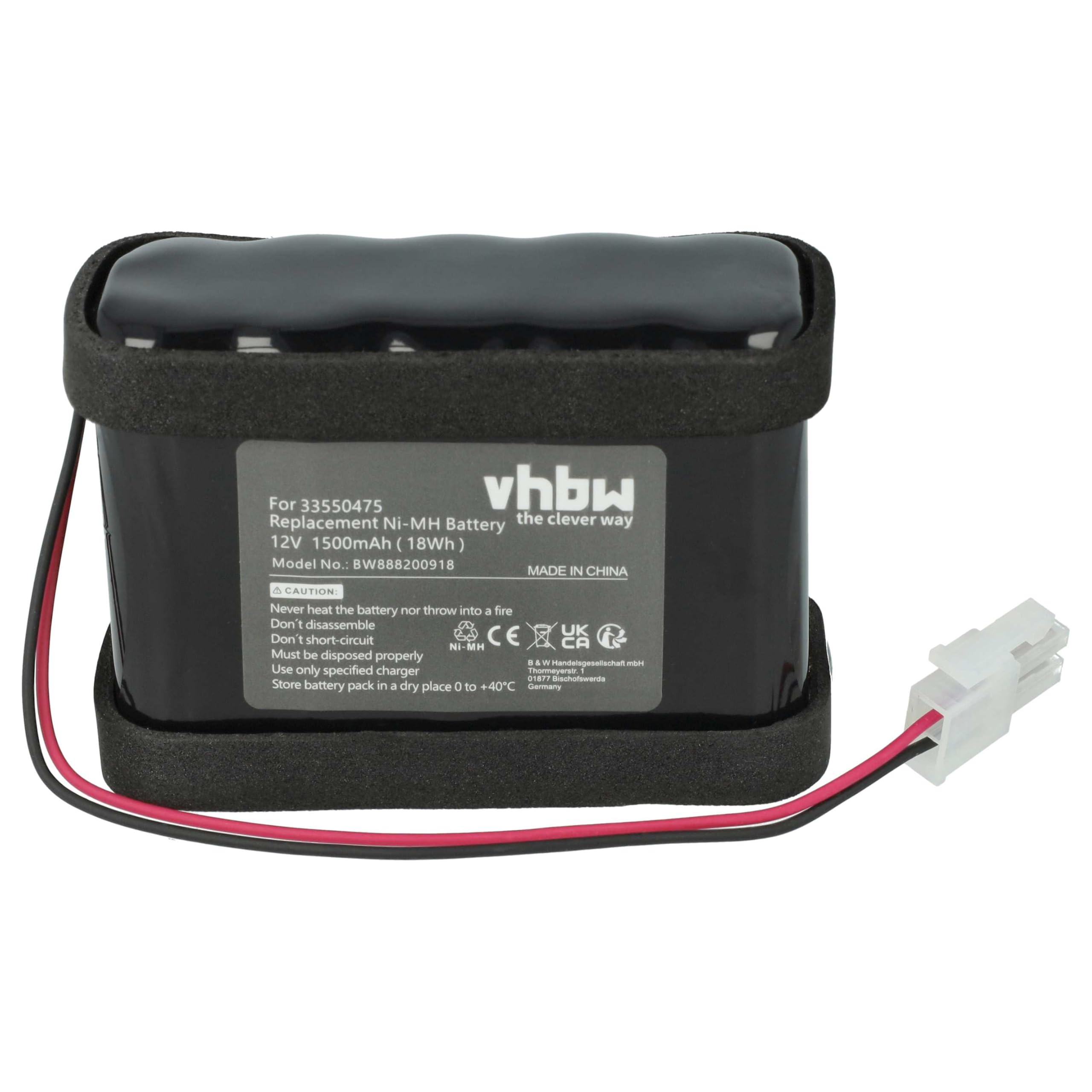vhbw 2X Batterie Compatible avec Assa Abloy Besam USL-MEU 33550475