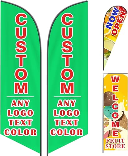 Banderas de plumas personalizadas para publicidad exterior de negocios, banner de plumas personalizado de doble cara, texto con logotipo
