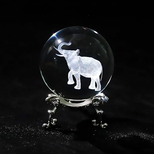 Miniatura 6 de Bola de cristal 3D con figuras de unicornio Pegaso Bolas de vidrio con soporte Esfera de cristal 3D regalos de pisapapeles