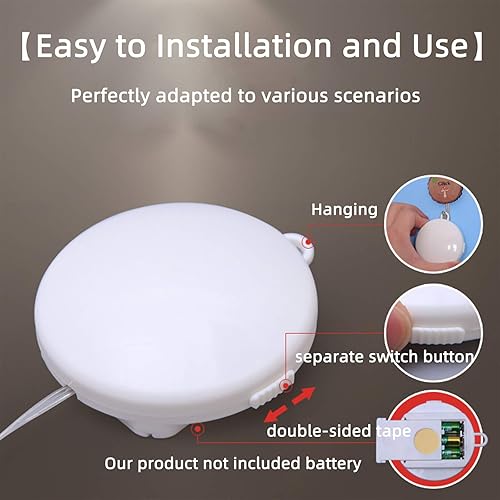 Miniatura 2 de Decoración navideña para ventana, pared y puerta, luces 3D colgantes novedosas con ventosa y botón de interruptor, para patio al aire libre,