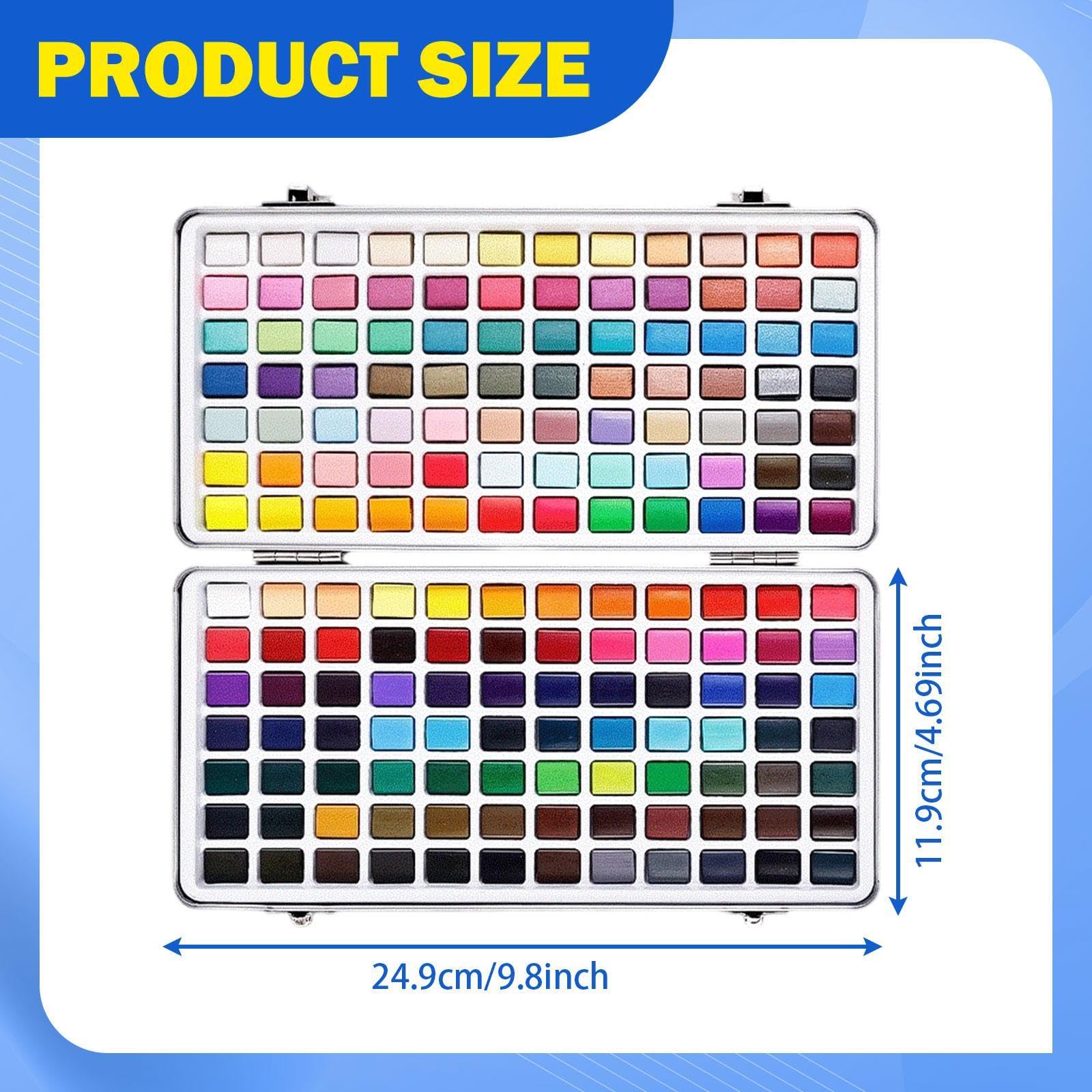 Aquarellfarben Set, 168 Farben, Geschenk für Unterwegs, mit Tragetasche, Malzubehör, Künstlerbedarf für Hobbymaler Und Amateure