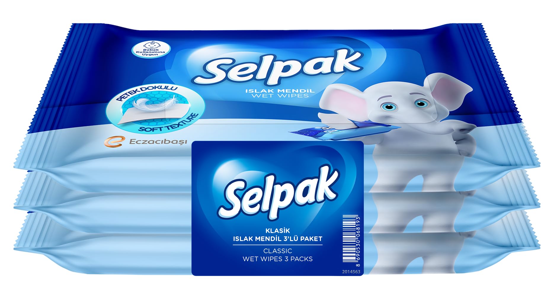 SELPAK Classic Wet Wipes 3 Packs of 15sheets each-image-32