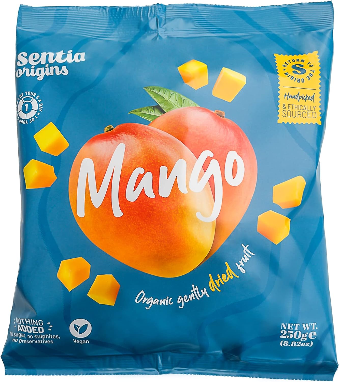 Sentia Origins Organic Gently Dried Mango Chunks 100 Natural and