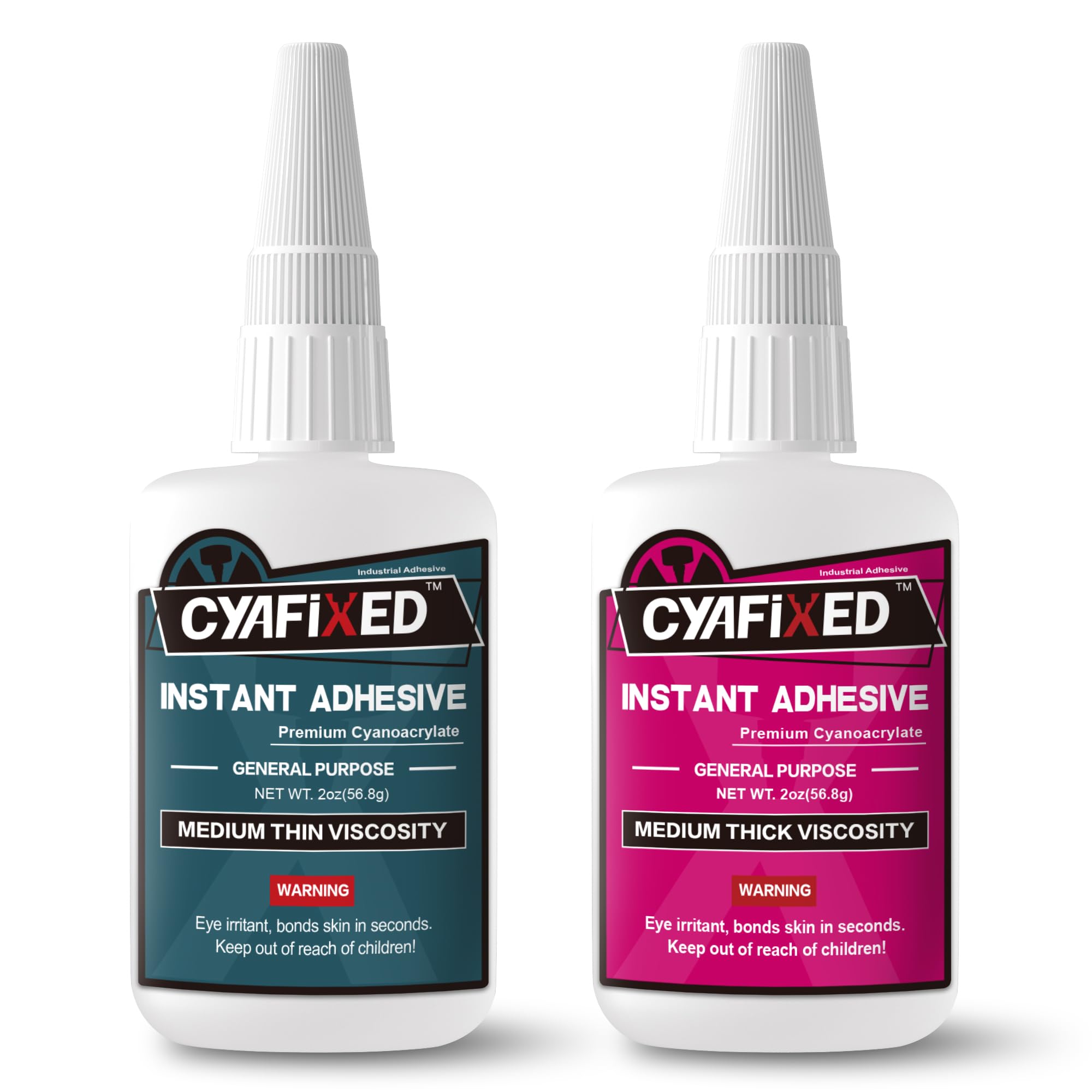 Super Glue - Medium Thin & Medium Thick Viscosity - 2 oz.