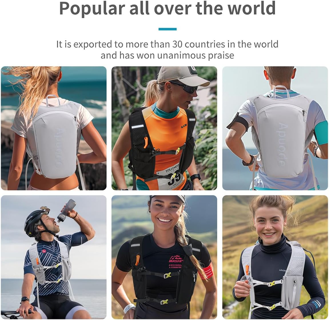 Running Hydration Vest Backpack,Lightweight Insulated Pack Daypack for Hiking Trail Running Cycling Race Marathon for Women Men - Image 6