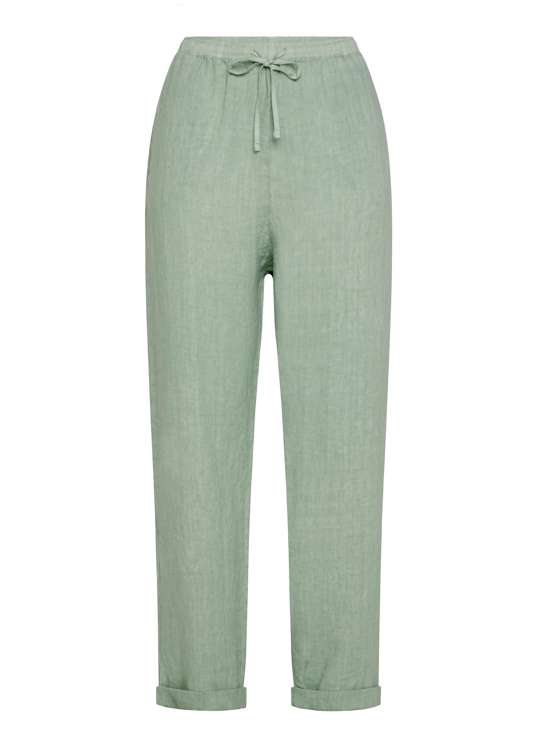 DEHA - Pantalone in Lino, con Coulisse, per Donna