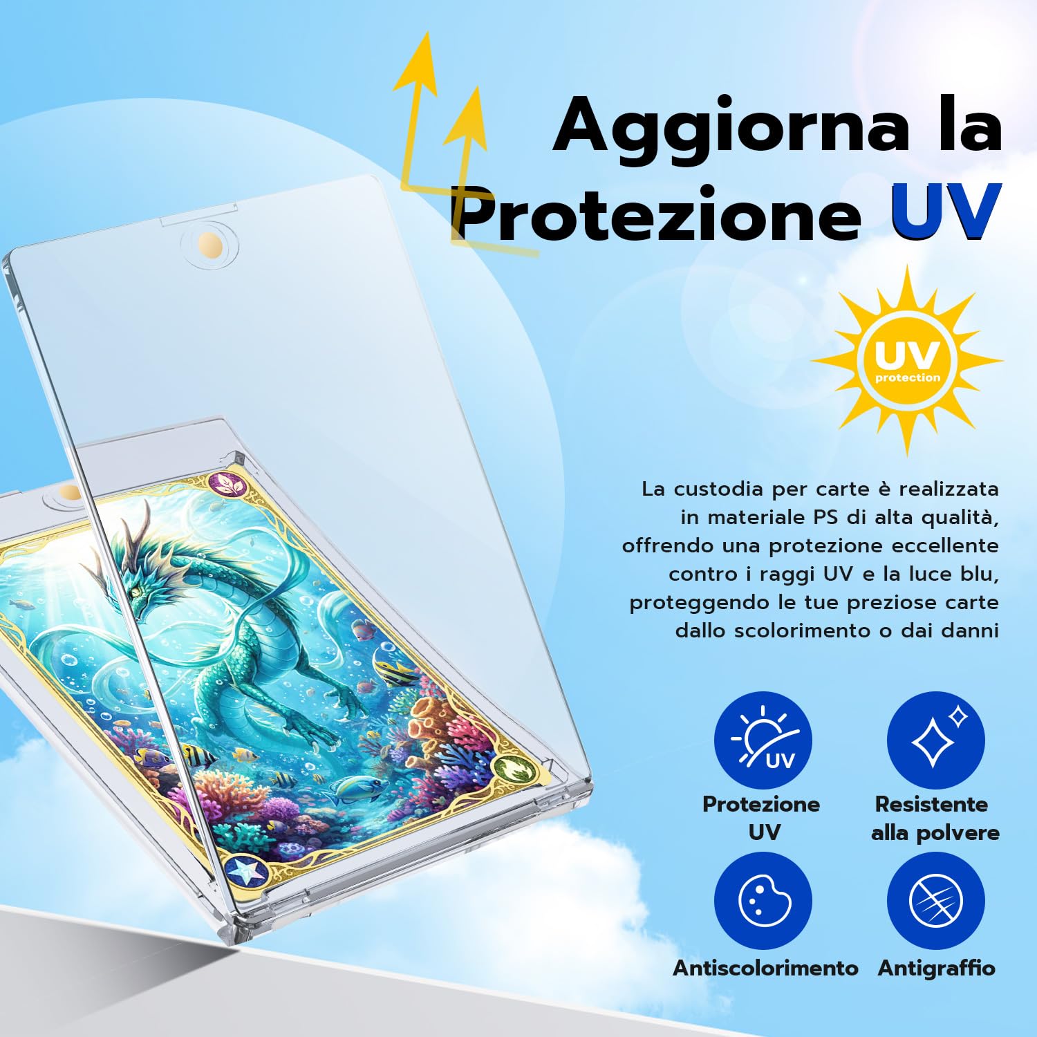 Aggiornato 20 Pezzi 35PT Magnetic Trading Card Holder,Bustine Protettive UV Protezione Custodie Porta Carta Trasparente Magnetiche Carta Cornici Carte Collezionabili per Magic, MTG, Baseball