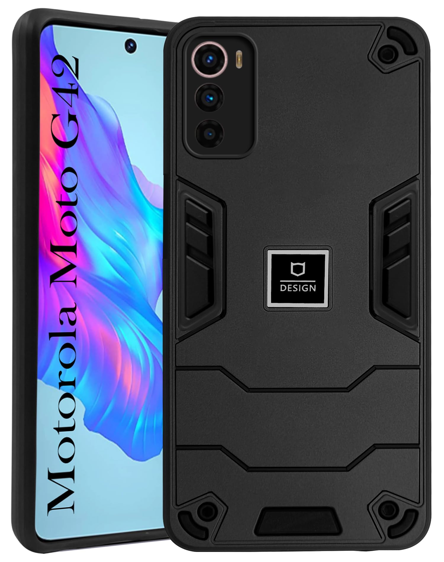 Jkobi Back Cover Case for Motorola Moto G42 (Lightweight Hybrid Armor Shockproof Polycarbonate| Slim Black) (B0CD449QP2) Amazon Price History, Amazon Price Tracker