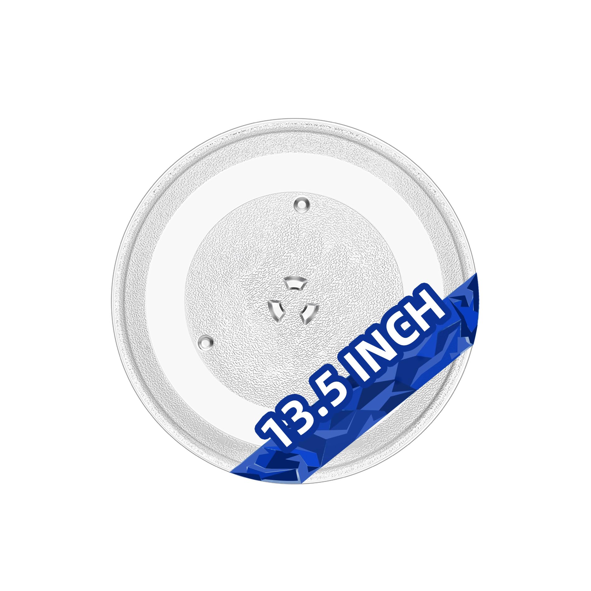 13-1/2" Microwave Glass Plate compatible with GE WB49X10002 WB39X10032 WB27X43766 replacement for 13.5 inch Samsung Microwave Glass Turntable DE74-20016A DE74-20016B Whirlpool WPW10451786