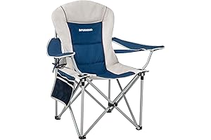 Sturdy Camping Chair with Relaxing Lumbar Support