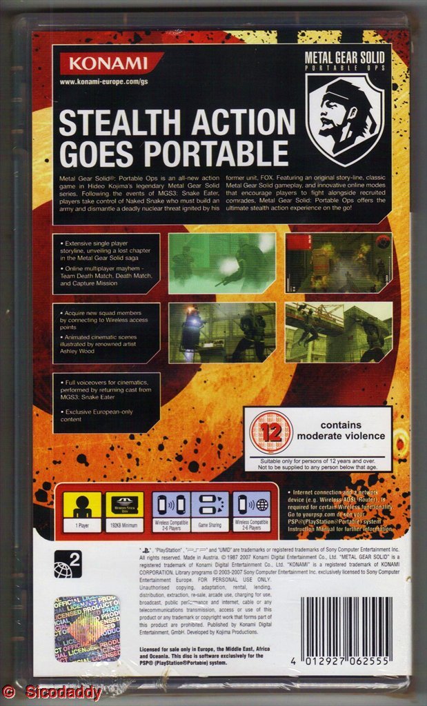 Konami Metal Gear Solid: Portable Ops (PSP) : Amazon.de: Games