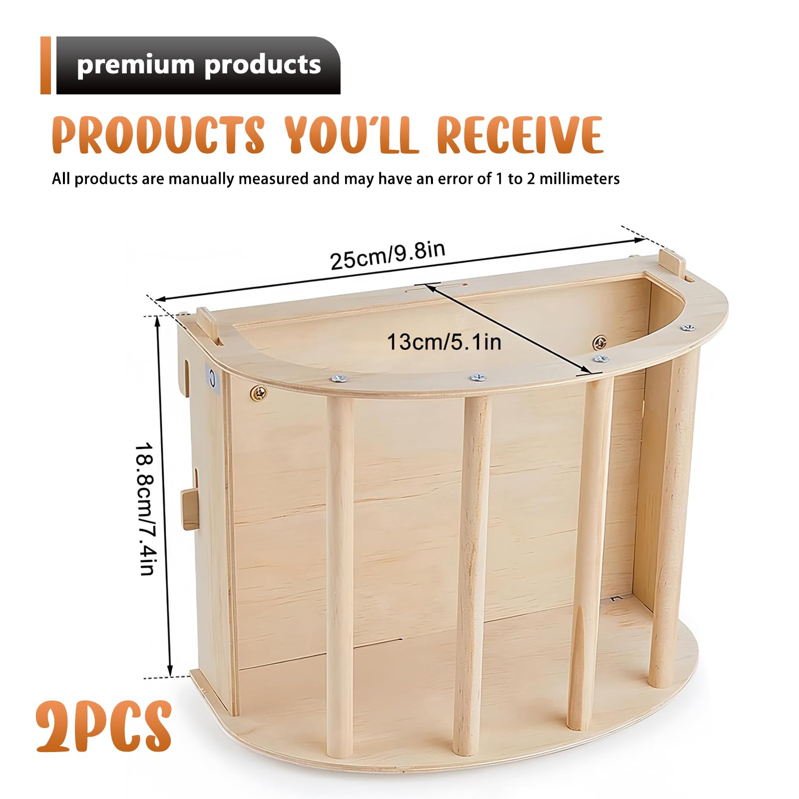 2 Pièce Râtelier À Foin, Râtelier À Foin en Bois, Mangeoire À Foin en Bois, Support Robuste, 25 * 13 * 18,8 Cm, Distributeur De Foin pour Cochons pour Lapins, Cochons d'Inde, Hamsters, Petits Animaux