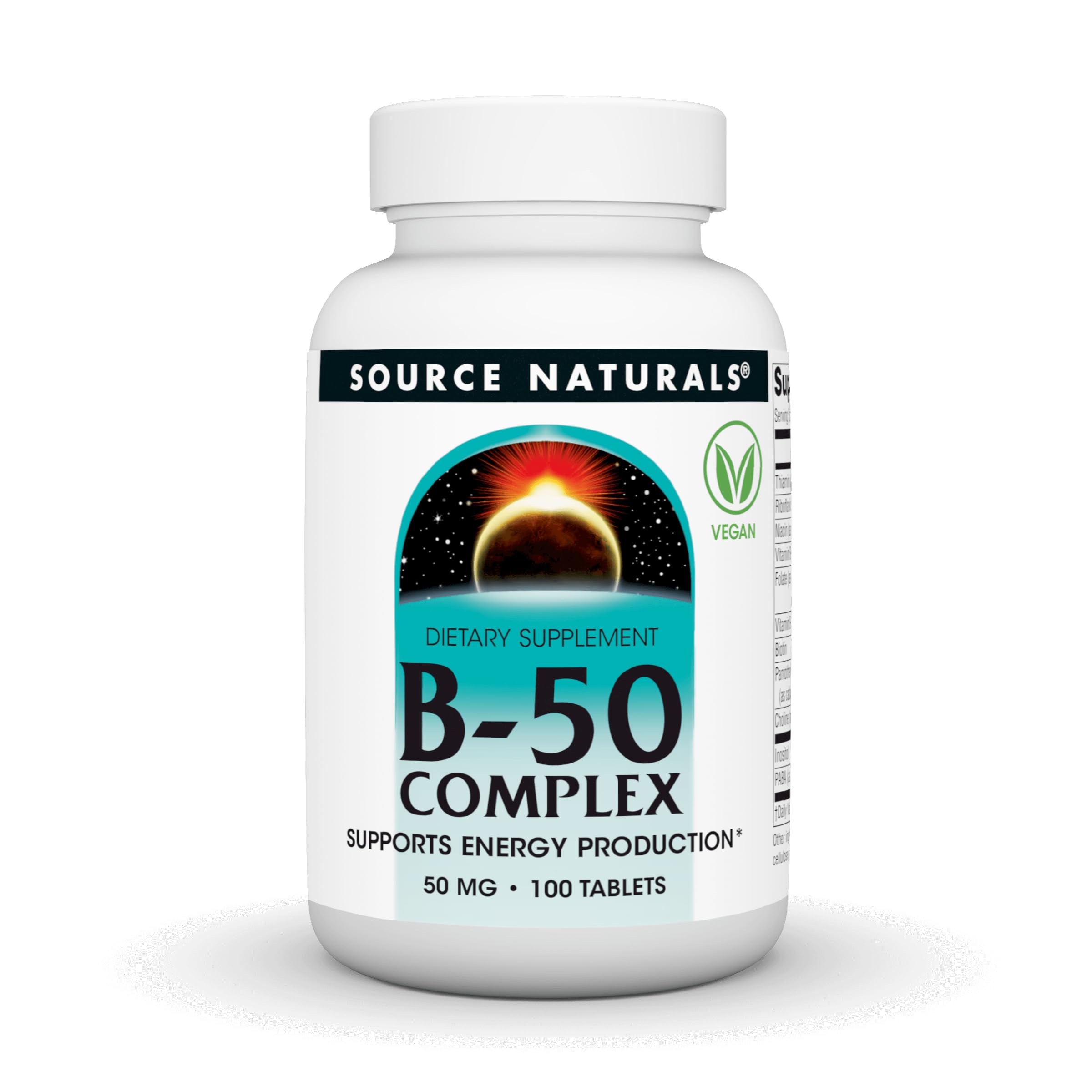 B-50 Complex - Supports Energy Production* - 50 mg - 100 Tablets