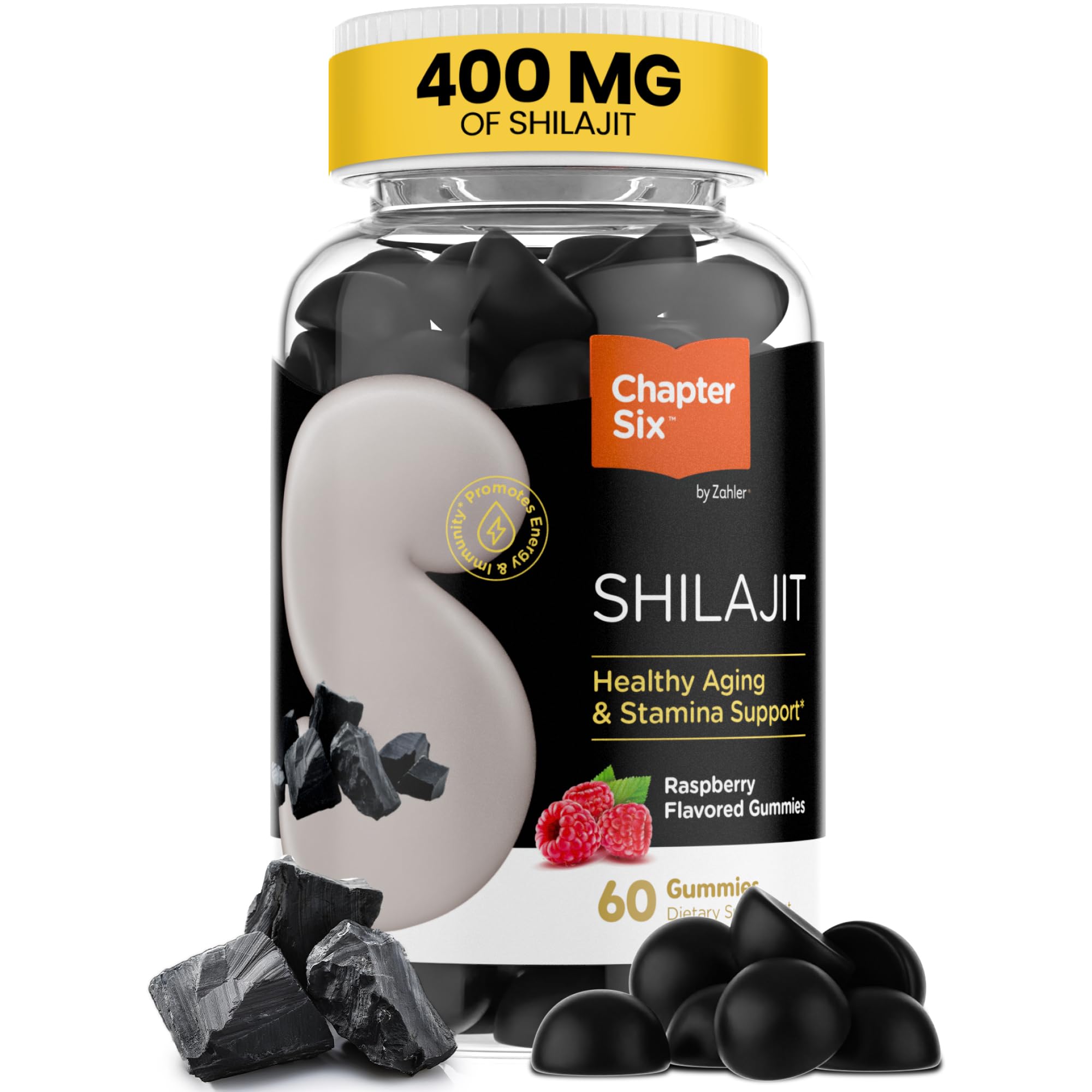 Zahler Chapter One Shilajit Gummies - 400 mg Vegetarian Shilajit for Men & Women - Vitality, Stamina & Focus Support - Mineral Rich Gummies - Non-GMO & Gluten F