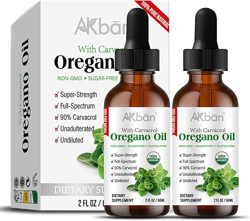 Aceite orgánico de gotas de orégano  con aceite de semilla negra, carvacrol y timoquinona  a base de plantas, líquido de orégano USDA, sin OMG, 2