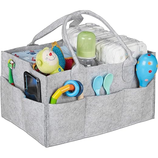 Auvella Diaper Caddy Bag - Grey
