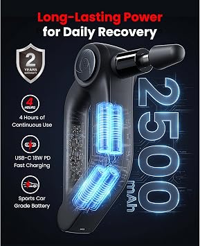 BOB AND BRAD D5 Ultra Infrared Massage Gun with Red Light Heat