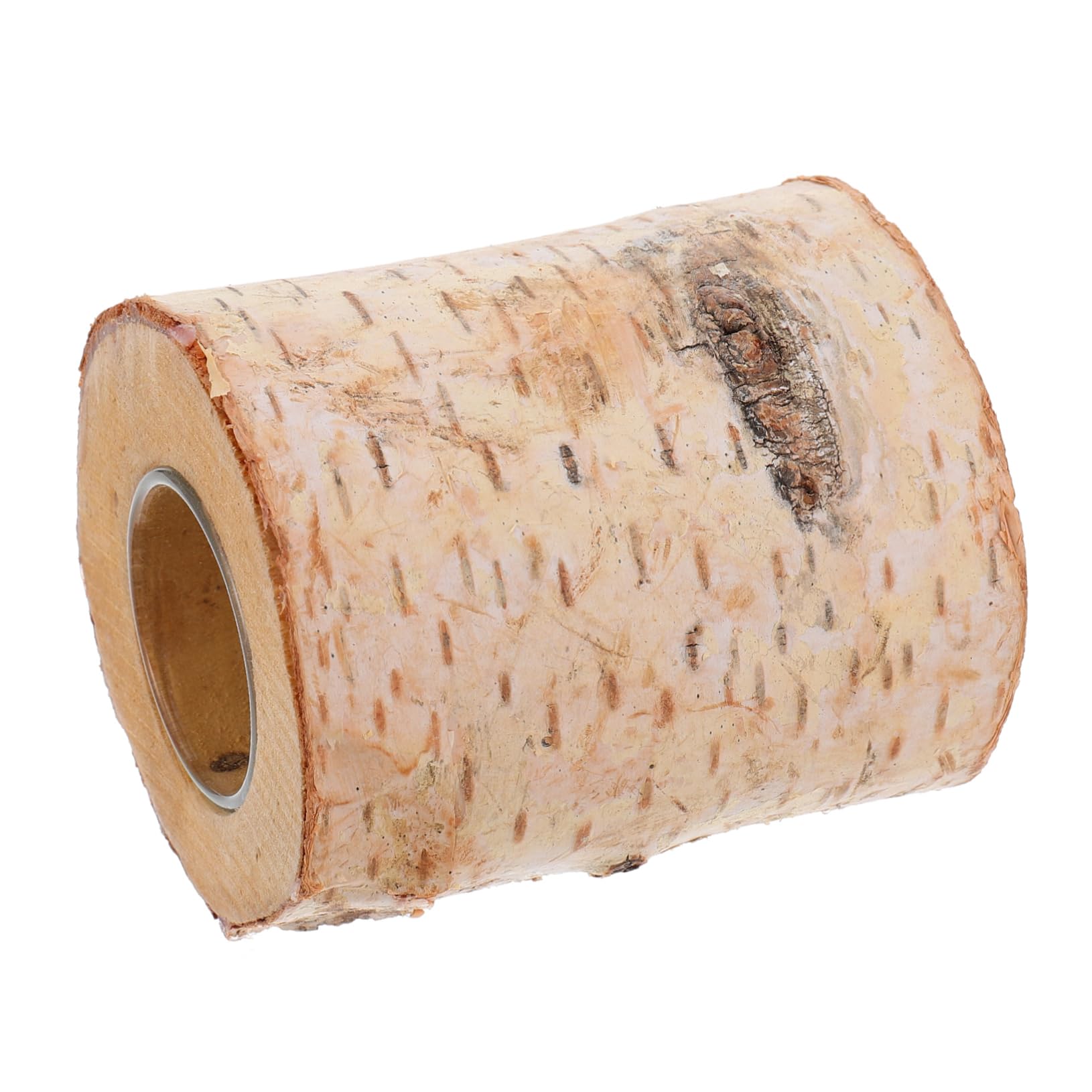Portacandele in Legno di Betulla Base in Vetro, Design Semplice e Creativo, Pratica Decorazione per Uso in Casa e Ufficio