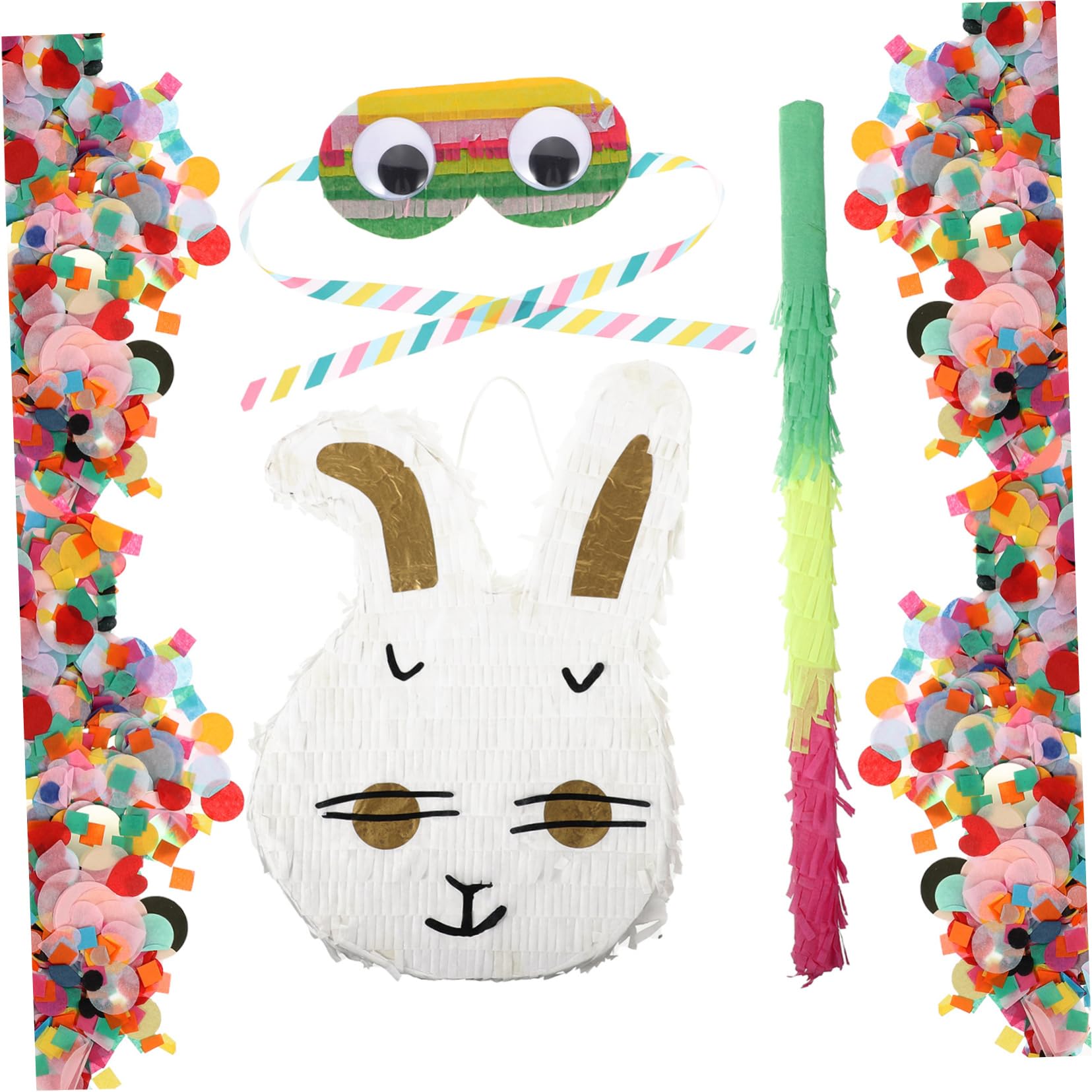 Set Di Bastoncini Colorati Per Pignatta Maschere Per Occhi Accessori Per Feste Di Carnevale Giochi Per Feste Di Compleanno Per Bambini
