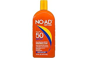 Two-Pack of Hypoallergenic SPF 50 Sport Sunscreen Lotion
