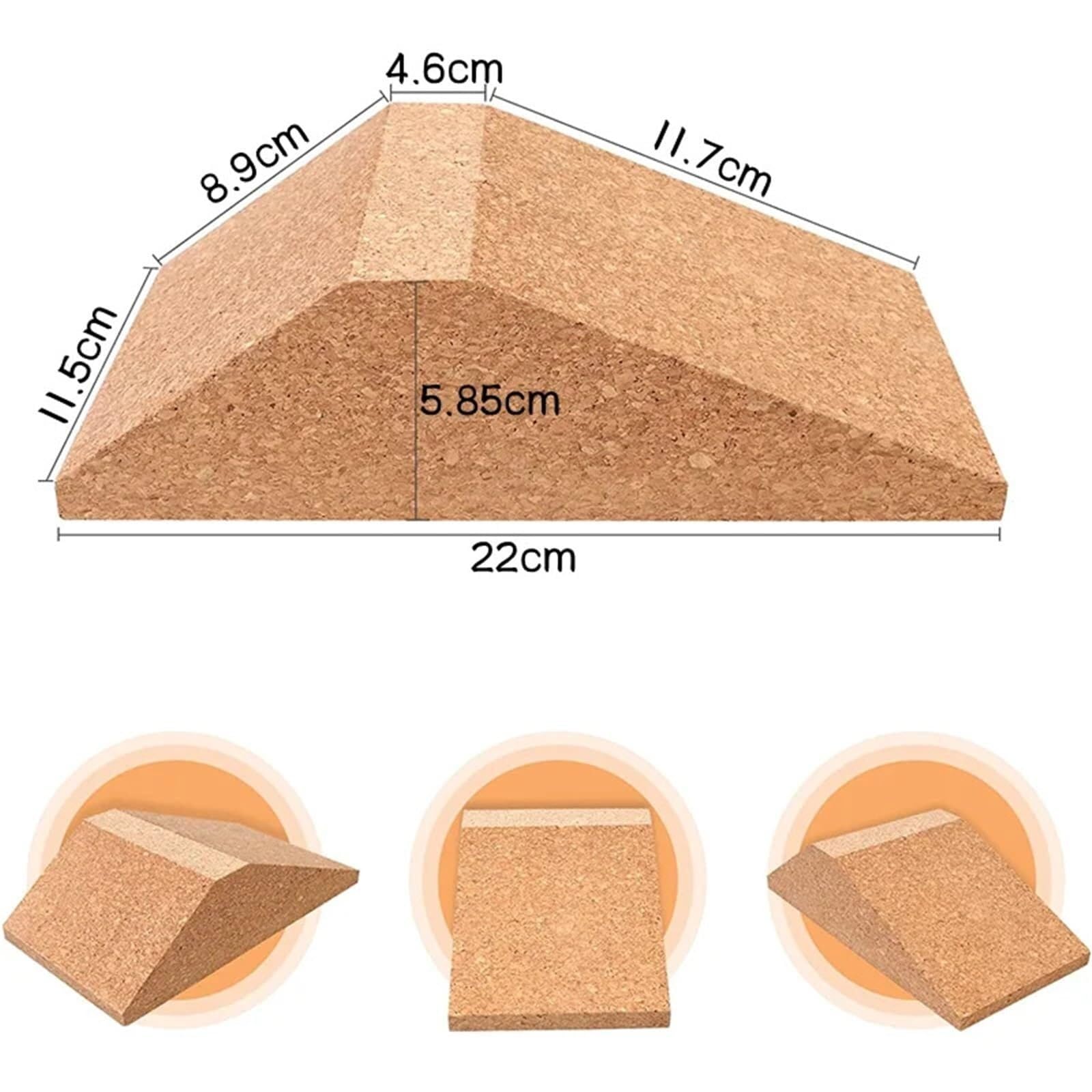 Blocchi Yoga Blocco A Cuneo Tozzo 1/2 Pezzi | Rampa Professionale Antiscivolo for Tavola Inclinata for Yoga Con Tallone E Polpaccio for Sollevamento Pesi