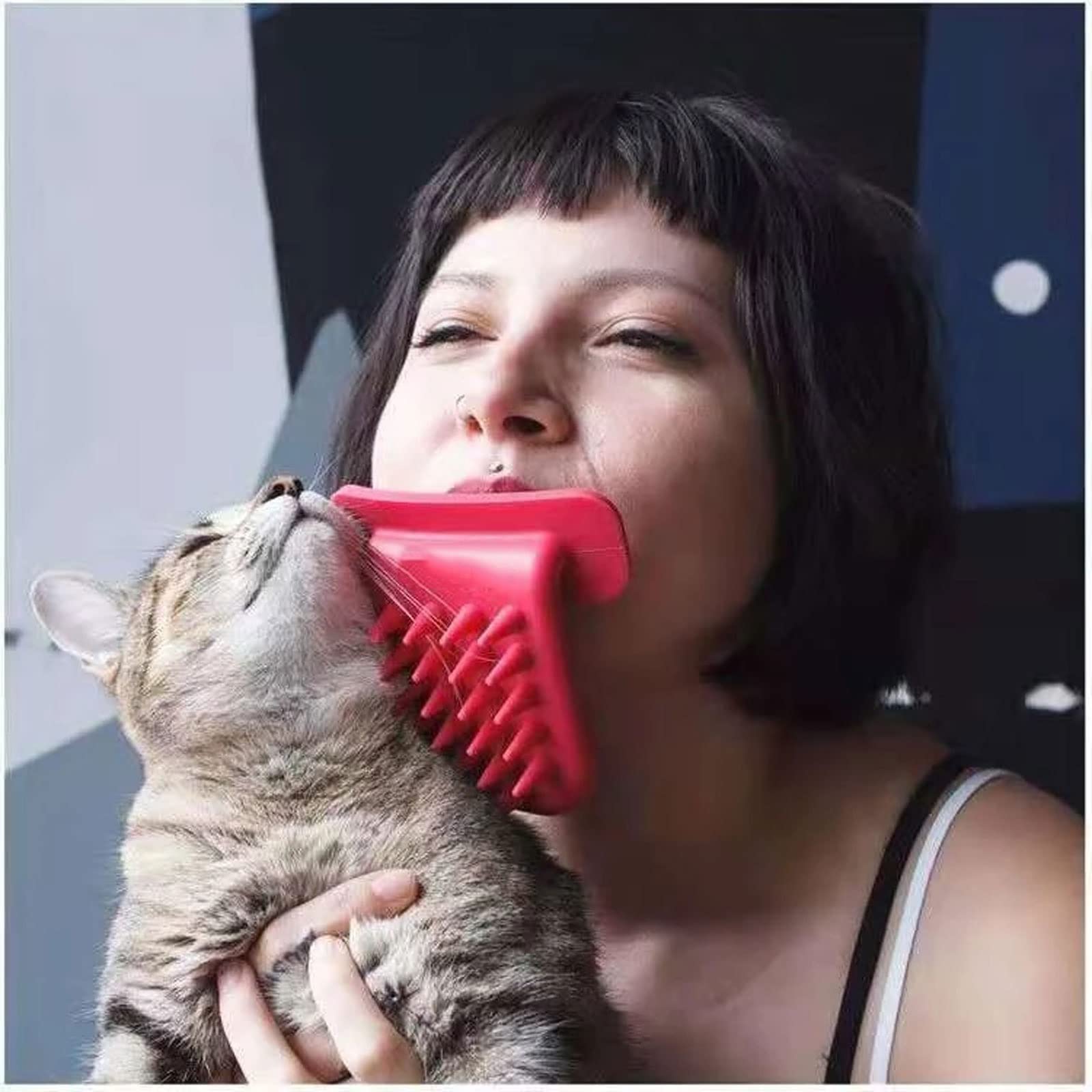 Spazzola per animali domestici Spazzola for il massaggio del gatto che lecca l'animale domestico Spazzola for gatti a forma di lingua Spazzola for rimuovere i peli degli animali domestici Spazzola for