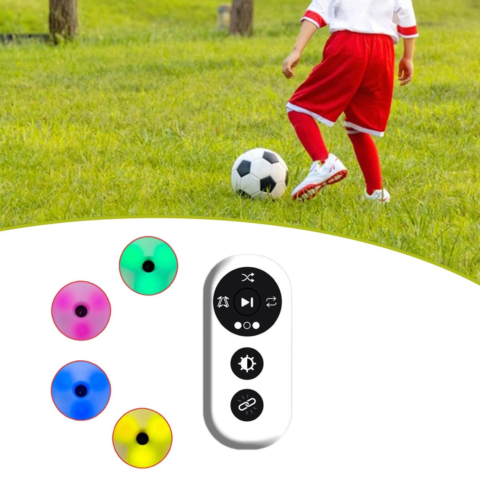 rockible Luci di Allenamento di Reazione con 4 modalità, Attrezzatura per Agility, Kit di Allenamento di Agilità Sportiva per Calcio, Basket, Calcio a 5, Utilizzate Sia all'Interno Che all'Esterno