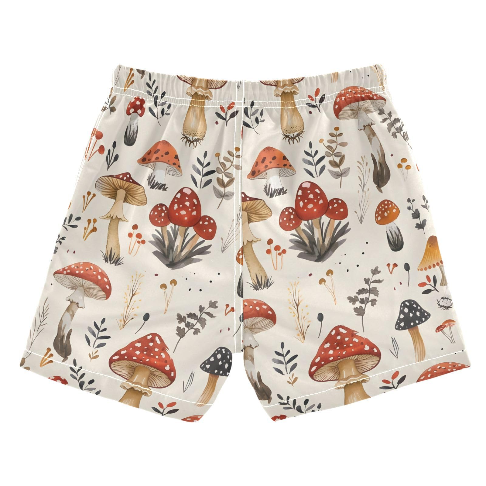 senya Mushroom Cute Fall Boys Swim Trunks Toddler Shorts Swimwear Boardshorts Multicoloured