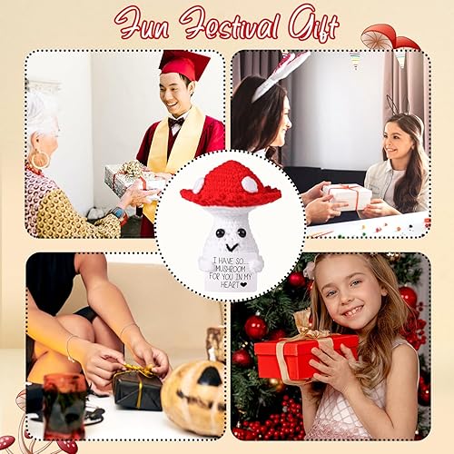 Vista 21 de BOXOB Divertido pepino positivo, pepino de punto de 4.3 pulgadas con tarjetas positivas, base de madera, apoyo emocional, pepinillo positivo