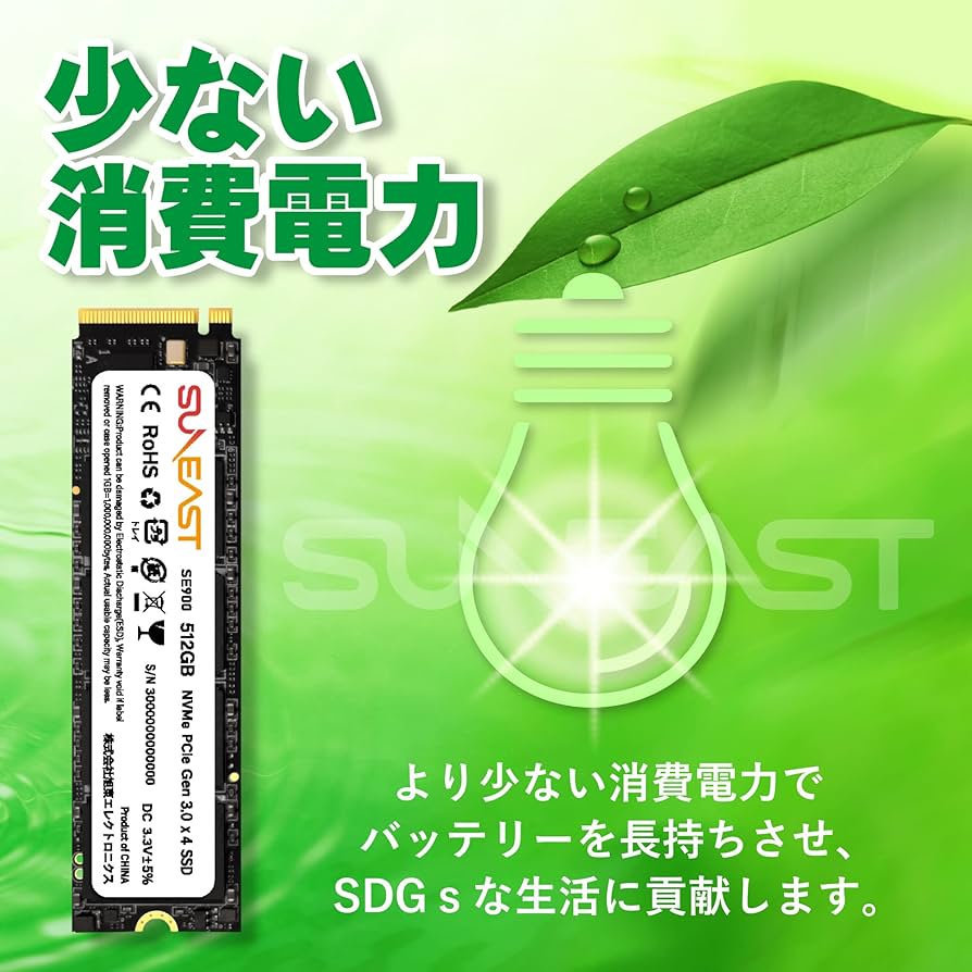 Amazon | SUNEAST 2TB NVMe SSD PCIe Gen 3.0 ×4 M.2 Type 2280