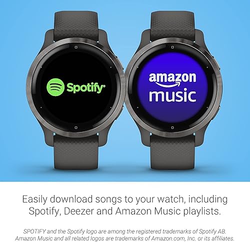 Miniatura 5 de Garmin Venu 2S, reloj inteligente GPS de tamaño pequeño con funciones avanzadas de monitoreo de salud y fitness, bisel de pizarra con estuche de