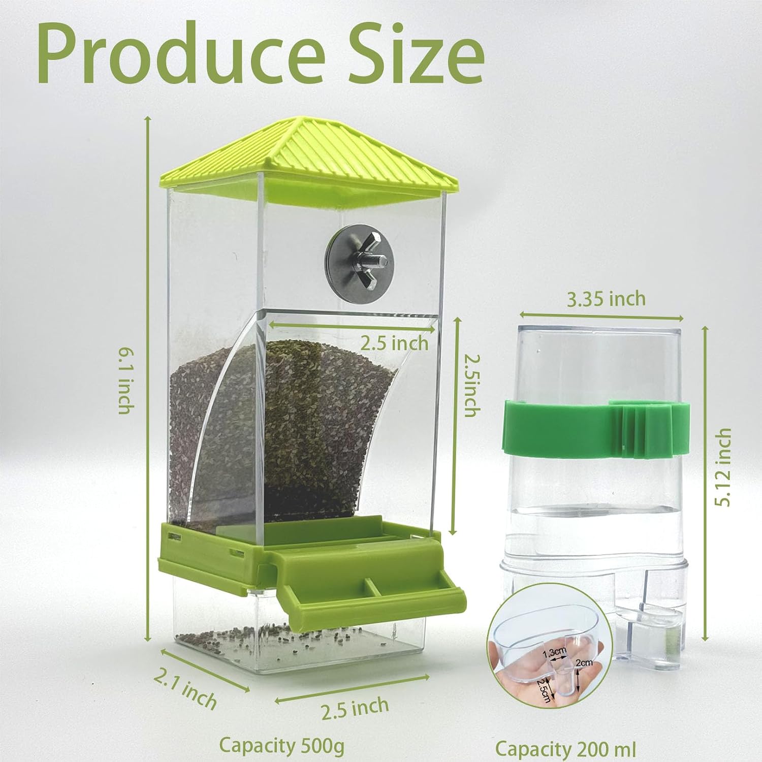 Automatic No Mess Bird Feeder Water Dispenser Set image 2