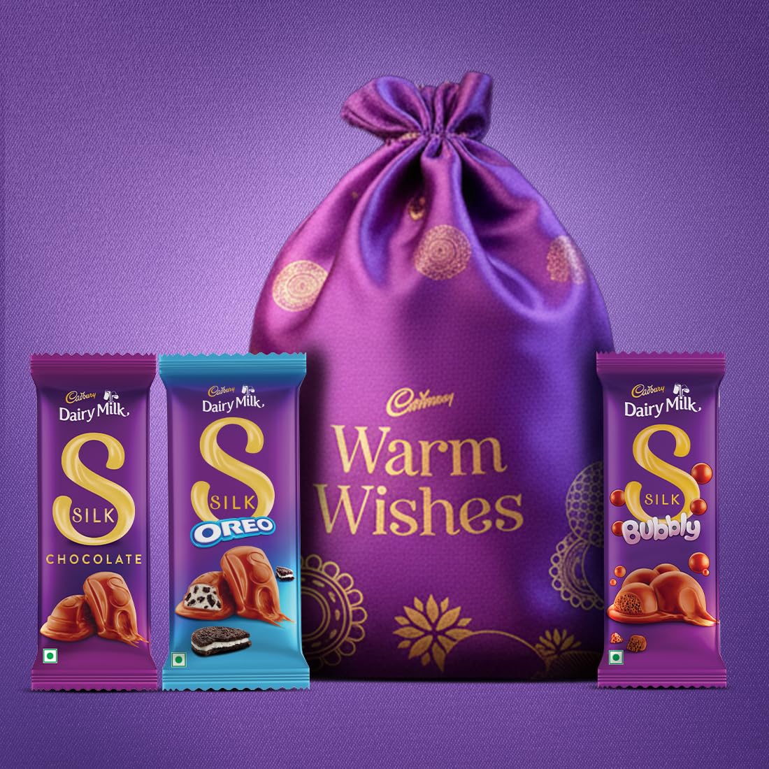 Cadbury Dairy Milk Silk Special Assorted Valentine'S Chocolates Potli Gift Pack With Teddy Keychain,232 Gram