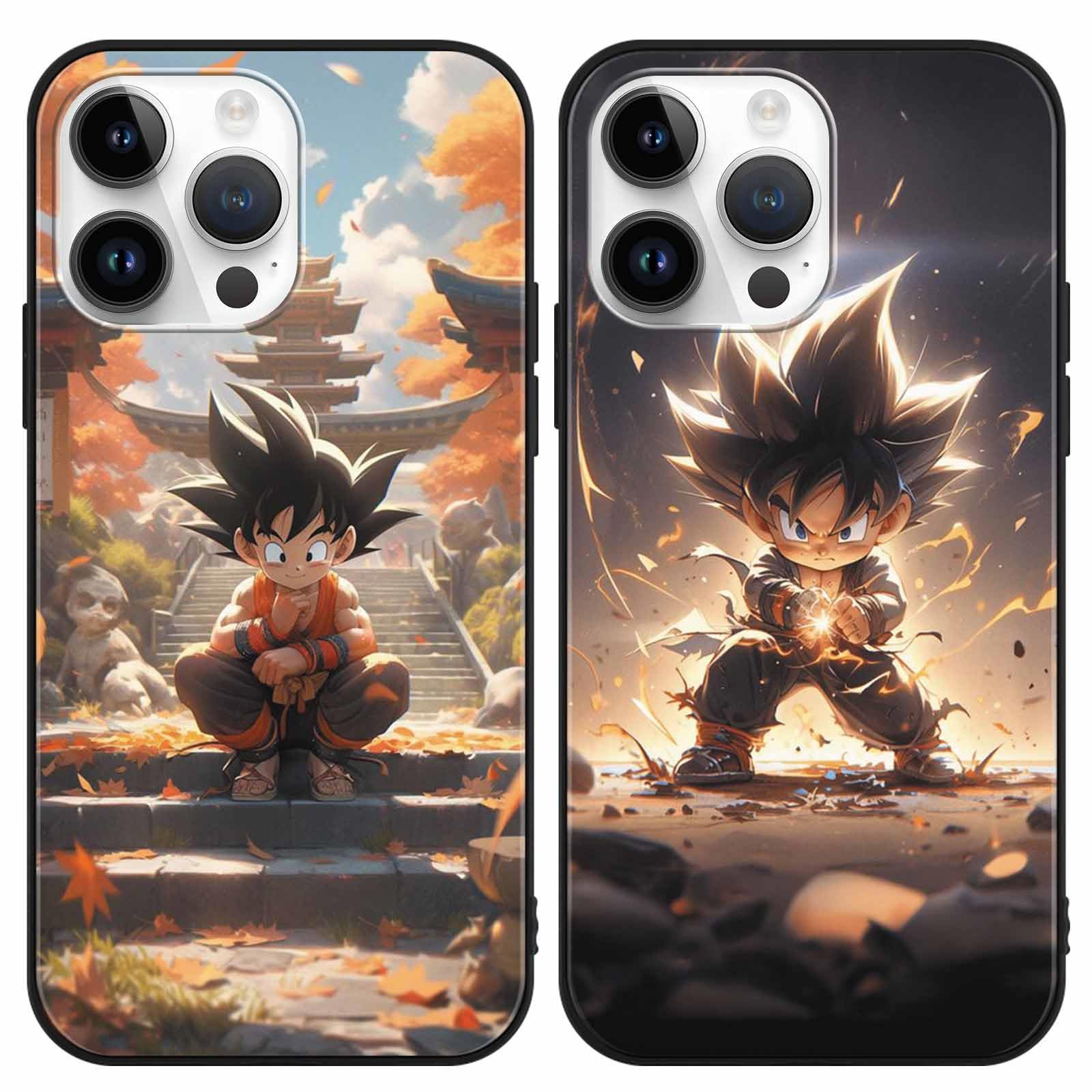 PBNDJVG [2 Confezioni] Anime Custodia per Apple iPhone X/iPhone XS 5.8 Pollici Manga Modello Disegno Protezione Della Lente Case TPU Silicone Antiurto Cover per iPhone XS
