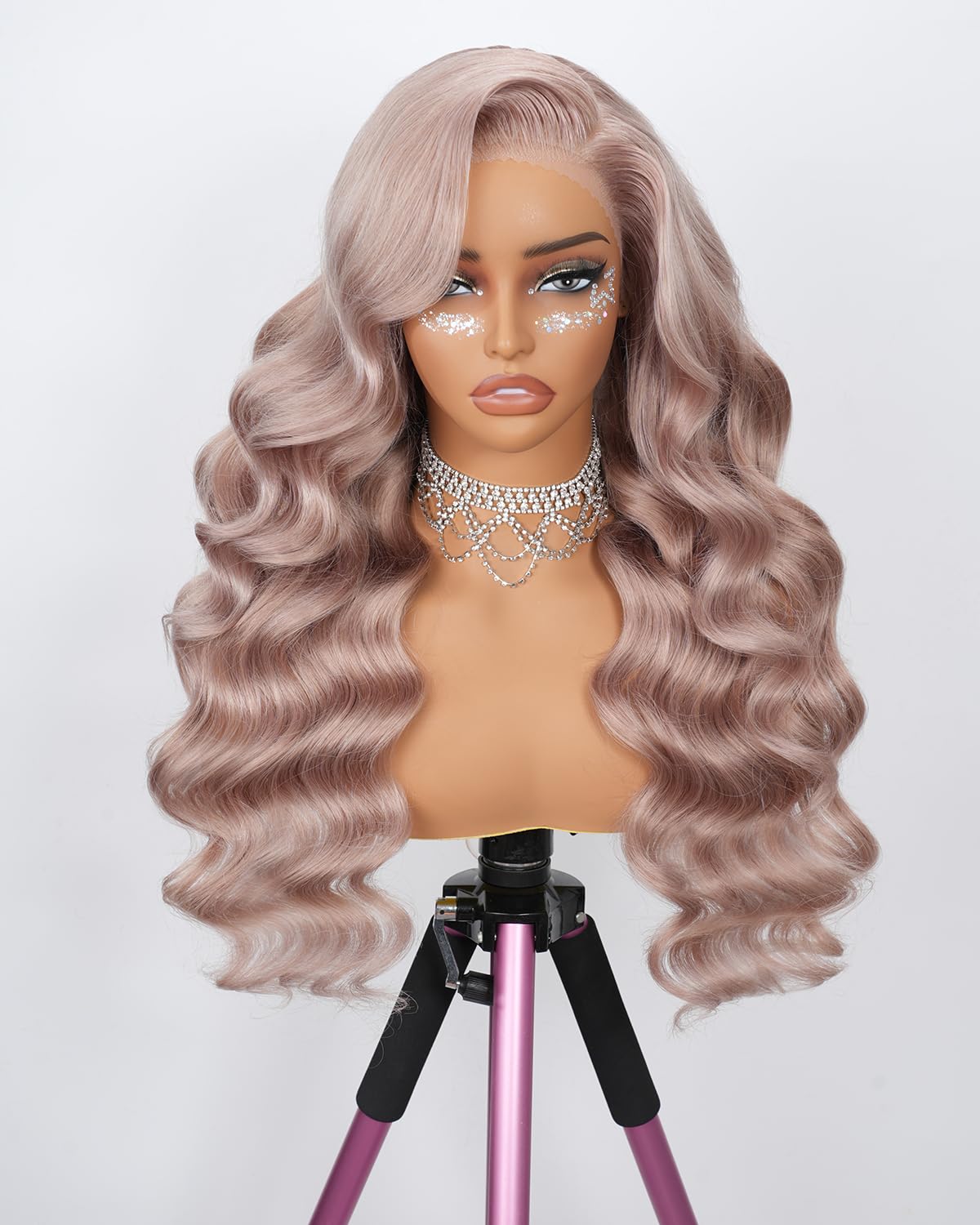 Ash Blonde Wig Human Hair 250% 28 Inch Body Wave 13x6 Lace Front Wig Ash Blonde HD Transparent Lace Frontal Glueless Wigs Pre Plucked For Black Women?100% Real Human Hair Triple Lifespan 3X 28 Inch Body Wave Ash Blonde Wig Human Hiar